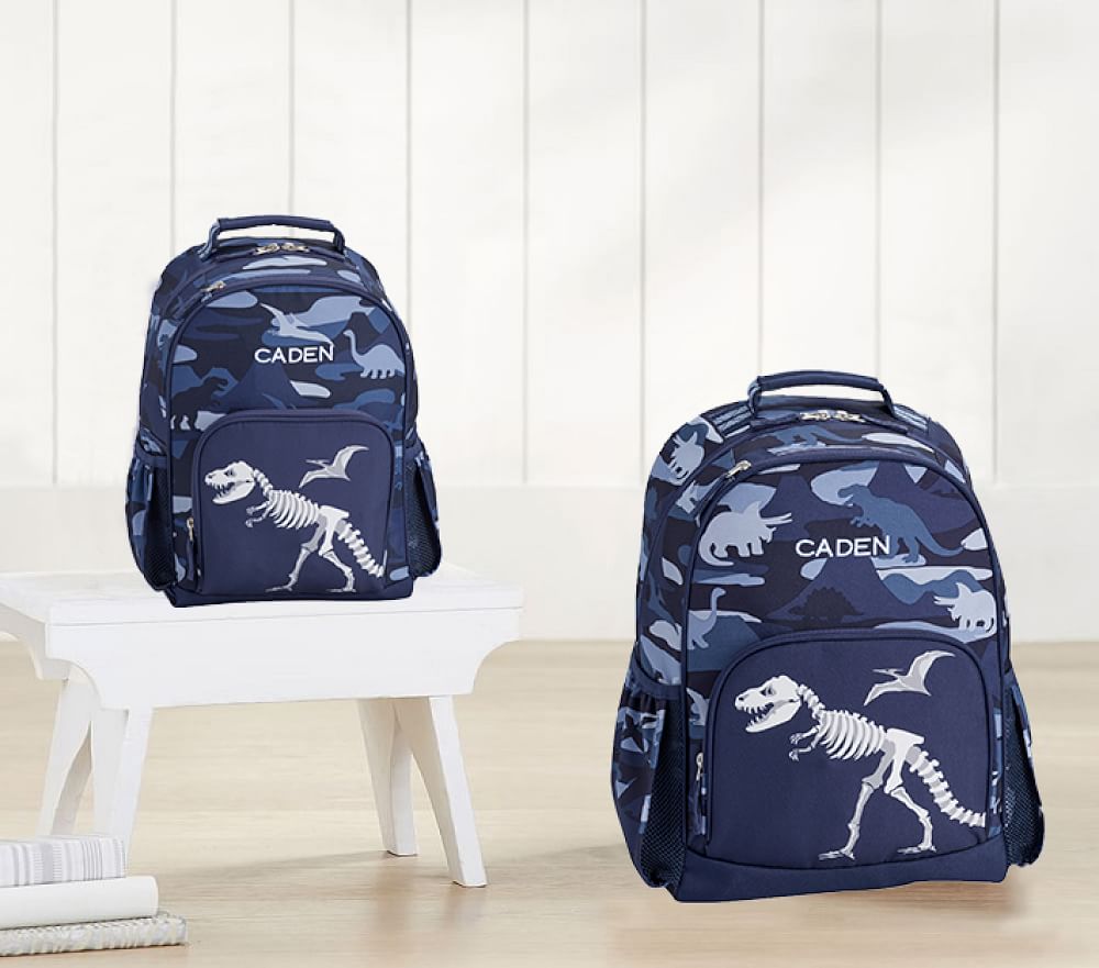 Mackenzie Navy Dinosaur Bones Light-Up Backpack